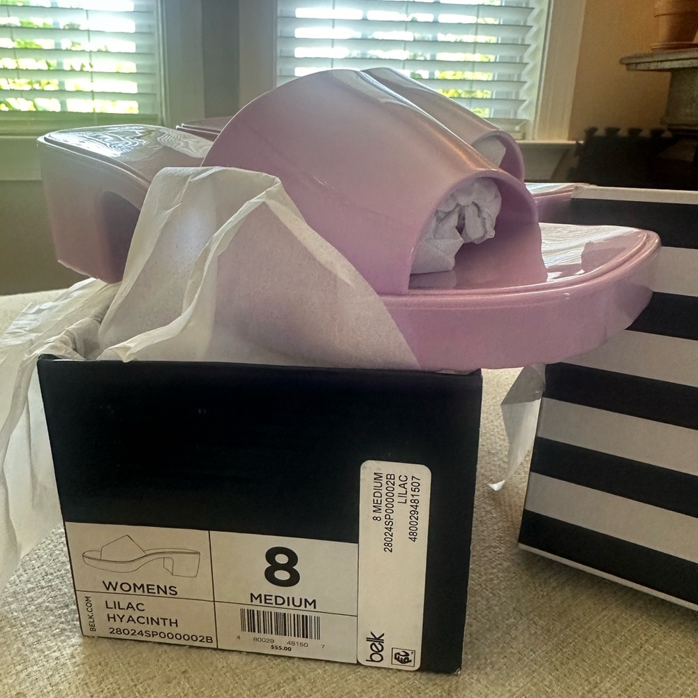 Crown & Ivy Lilac Slide Sandals - Picture 4 of 4